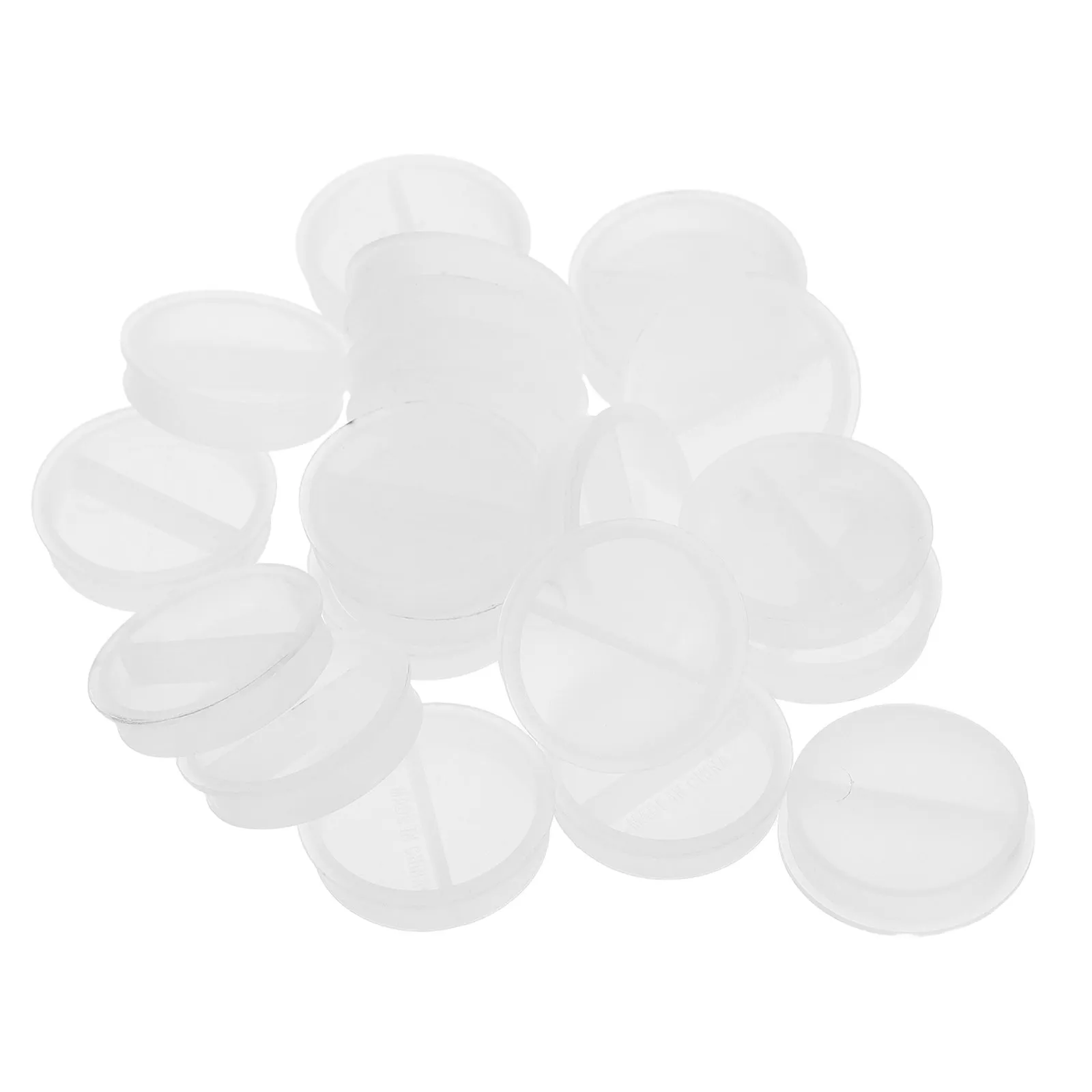 20Pcs Round Piggy Bank Bottom Plug 27Mm Transparent Saving Box Stopper Twist Lock Cap for Money Box Hole Cover Childsafe
