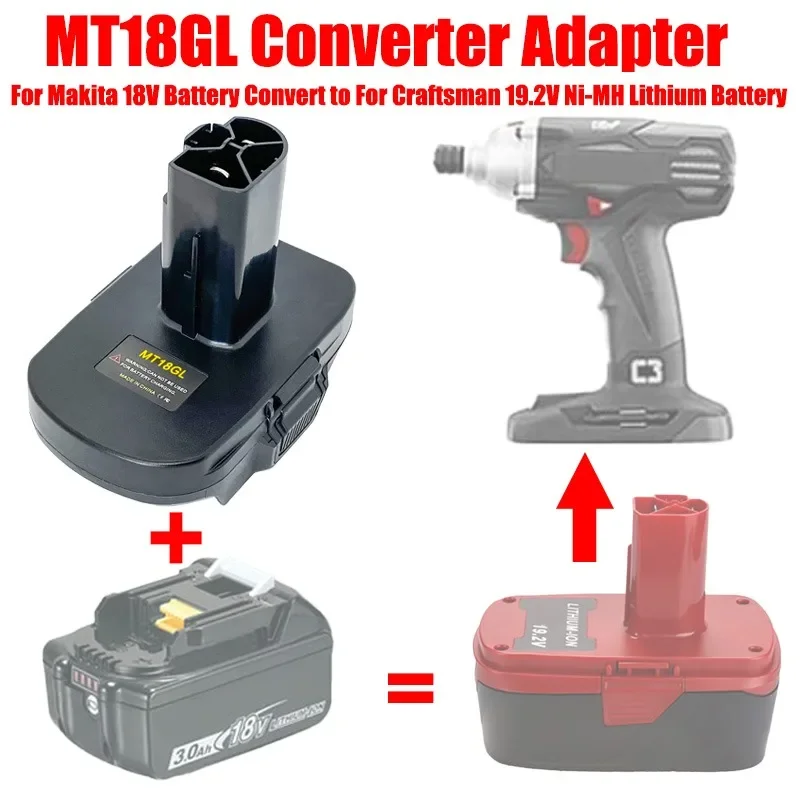 BPS18GL DM18GL MT18GL MAN18GL Battery Adapter for Makita/Dewalt/Milwaukee/Craftsman 18V/20V Battery To for Craftsman 19.2V Tools view 4