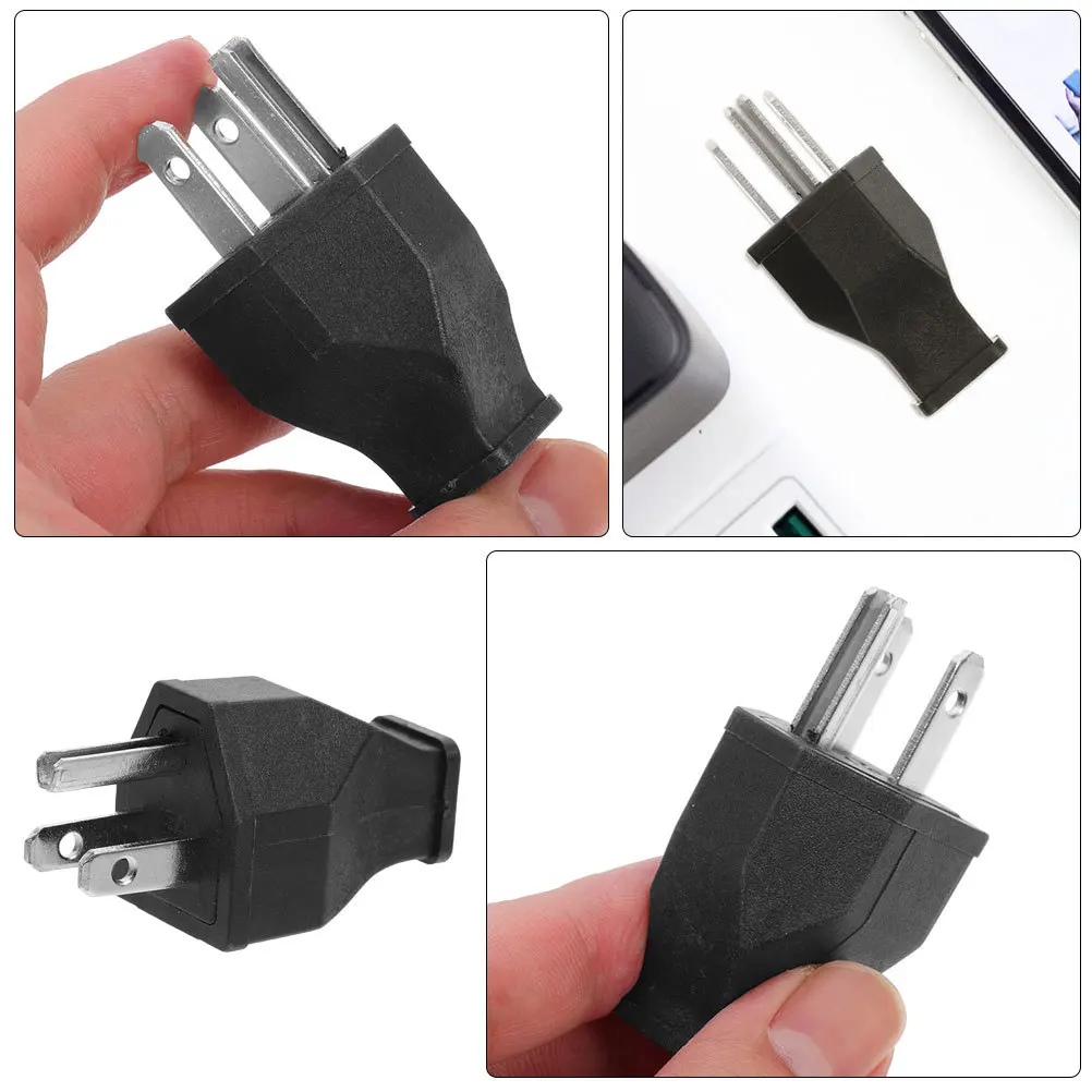 

3Pcs 3 Prong Plug Replacement Us Electric Plugs Sturdy Conductivity 15A 125V for Extension Cord End Grounding Plug Use