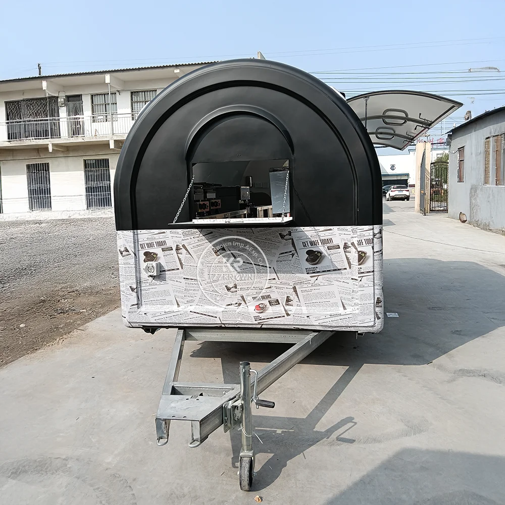 Commercial Food Truck Mobile Waffle Crepe Coffee Trailer Street Concession Fast Food Truck Trailer With Complete Equipment