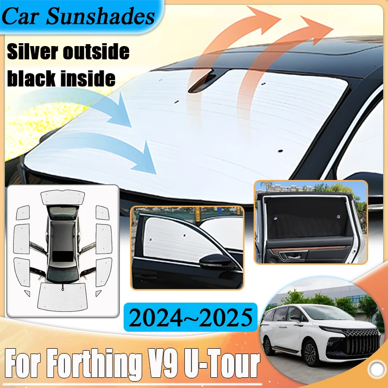 Anti-UV Car Windshield Visor For Forthing V9 U-Tour Xinghai 2024 2025 2026 Full Window Sunshade Sun Protection Auto Accessories