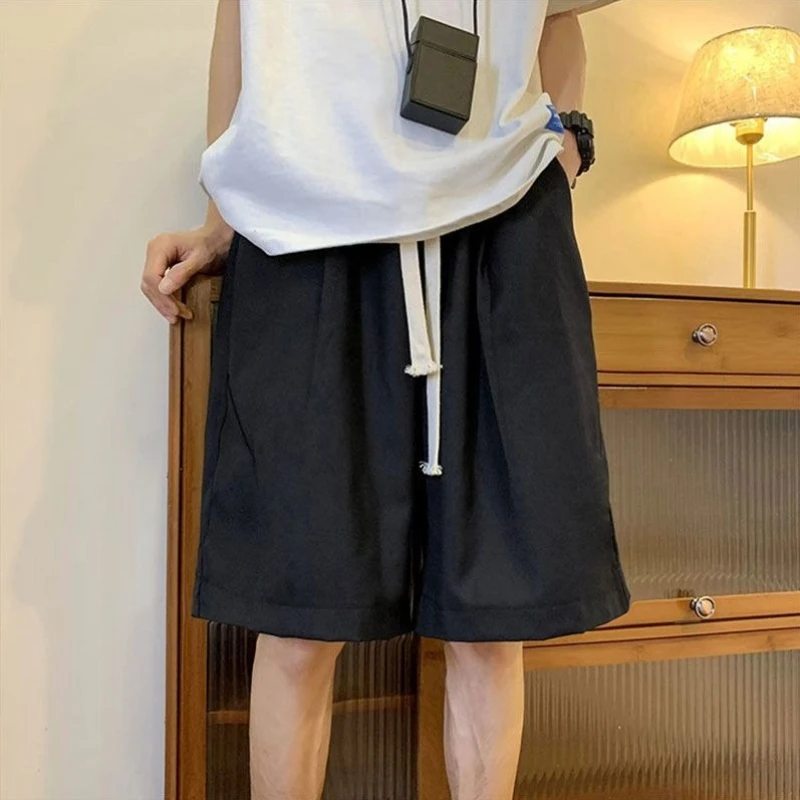 

Men's Casual Shorts Summer Loose Fit Streetwear Above Knee Skater Pants Quick Dry Mesh Sports Bottoms