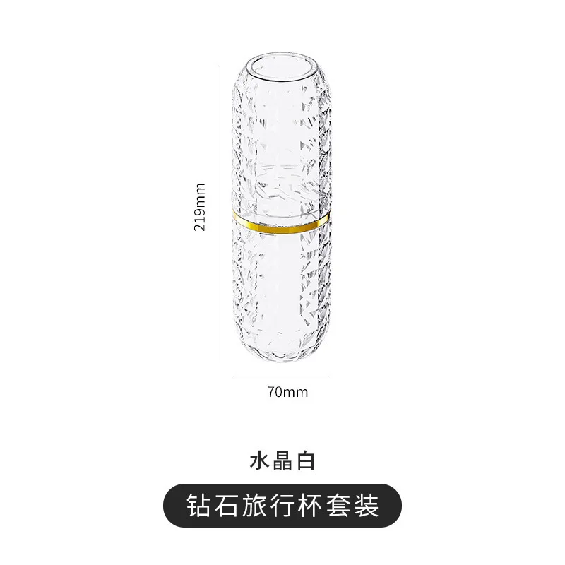 

Travel Toothbrush Cup Portable Transparent Dual Compartment Storage For Camping Gym Hotel School Daily Use Toiletry Holder Case