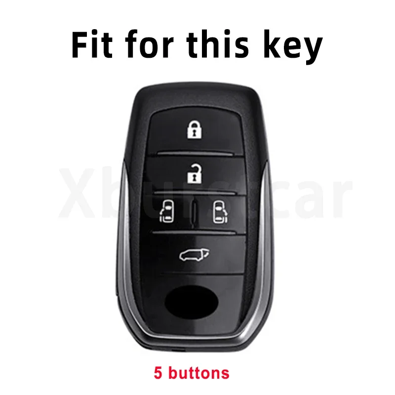 5 Buttons For Toyota Alphard PREVIA Voxy Noah Esquire Vellfire Harrier TPU Car Key Cover Case Remote Shell Fob Holder Keyless