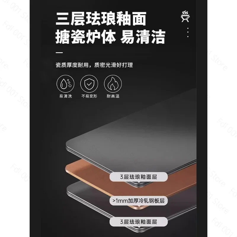 Barbecue Grill Household Round Apple Braise Grill Outdoor Garden Charcoal Barbecue Grill Fireplace Tea Boil