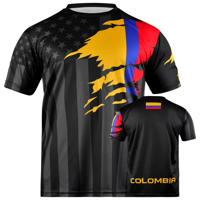 2026 Summer 3D Print Colombia Haiti T-Shirt for Men Brazil Argentina Short Sleeve Tees Fashion Casual Round Neck T Shirts Sport