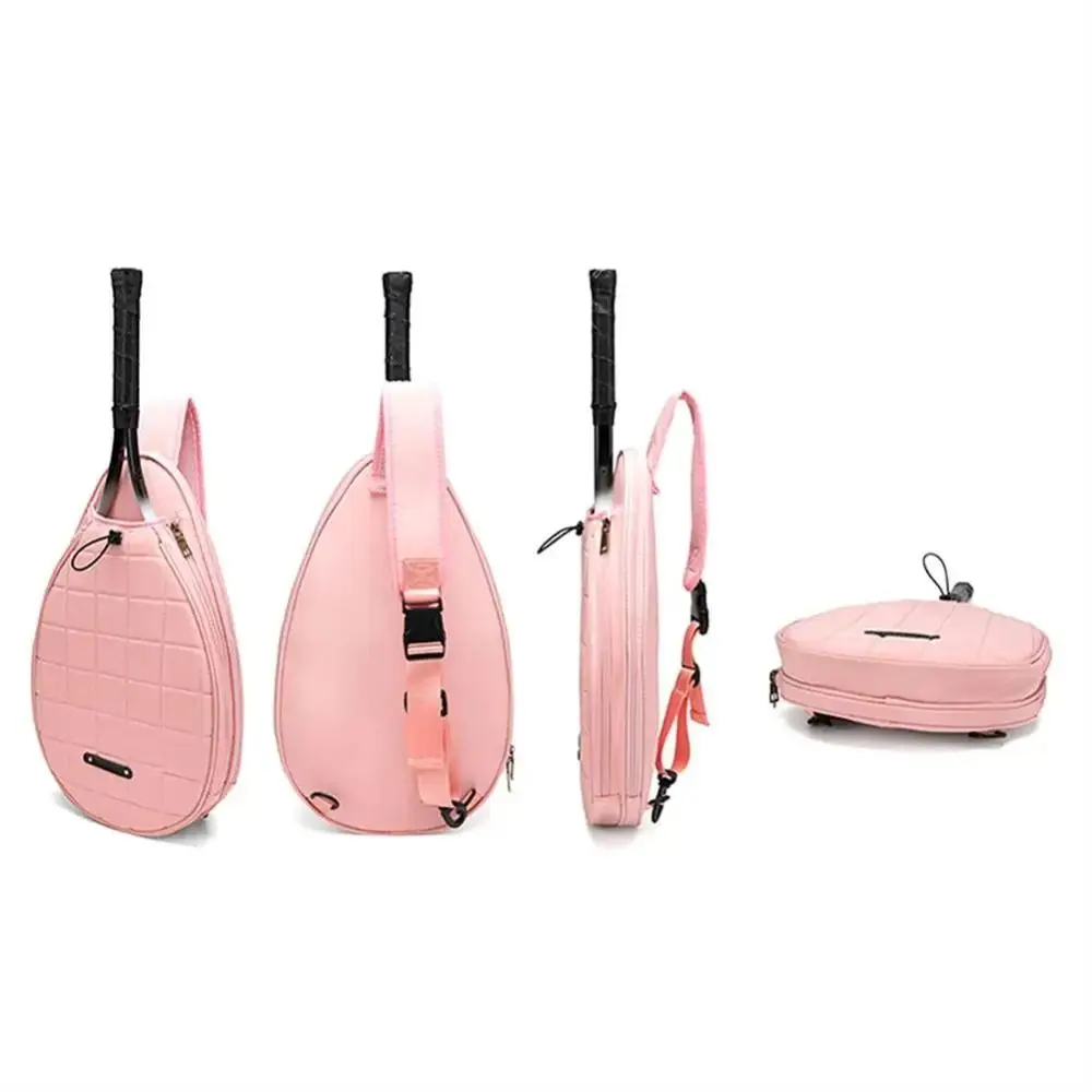 

One Shoulder Tennis Bag Large Capacity Pure Color Badminton Bag Crossbody Korean Style Tennis Crossbody Bag Sports
