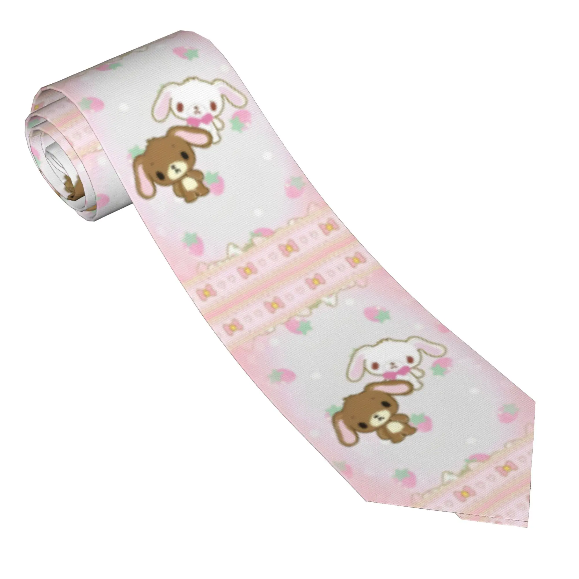 Cute S-Sugarbunnys Neckties Men Polyester 8 cm Narrow Neck Ties Sugar Rabbit for Men Shirt Accessories Gravatas Wedding Office