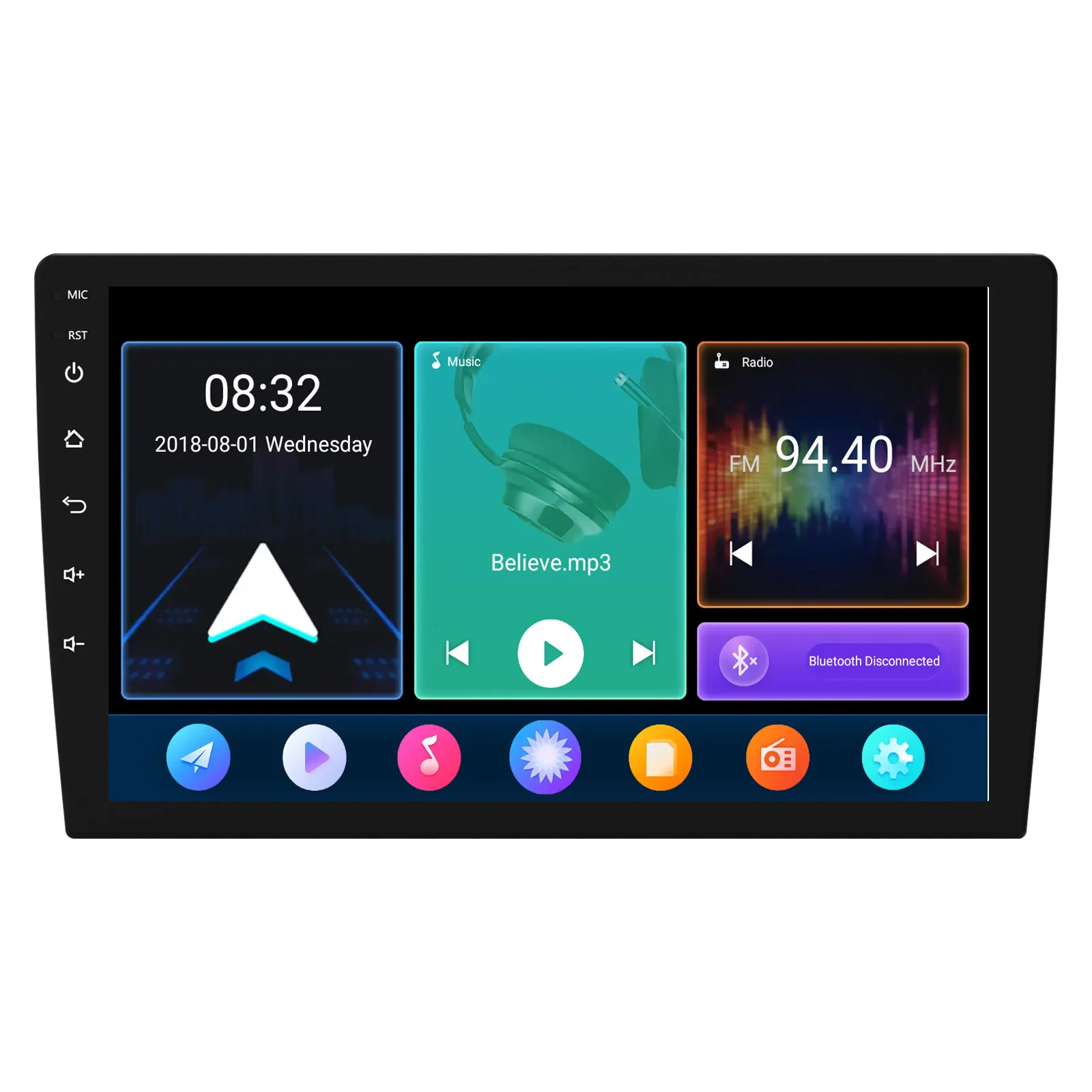 10.1 inch Universal Touch Screen GPS Radio Stereo Android Car Player Audio 2 Din Mp3/Mp4 Player Wifi Bt SWC