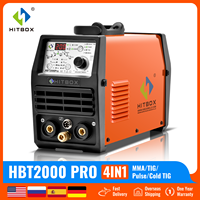 HITBOX 4 In 1 TIG Welding Machine HBT2000Pro HF TIG Spot 145A Pulse 1-900ms Adjustment TIG ARC Stick Welder Soldadora TIG Welder