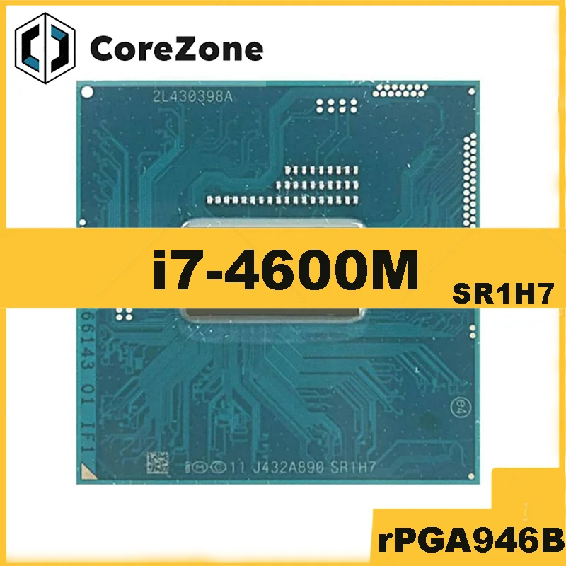 

Core i7-4600M i7 4600M SR1H7 2.9GHz Dual-Core Quad-Thread CPU Processor 4M 37W Socket G3 / rPGA946B