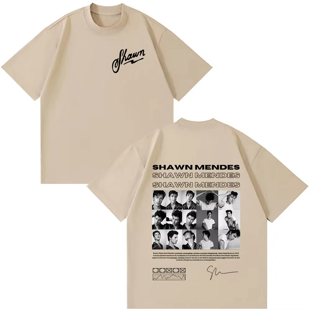 مغني الراب شون مينديز ألبوم 2025 الجرافيك تي شيرت الرجال النساء الهيب هوب ريترو قصيرة الأكمام تي شيرت القطن المتضخم تي شيرت الشارع الشهير #5