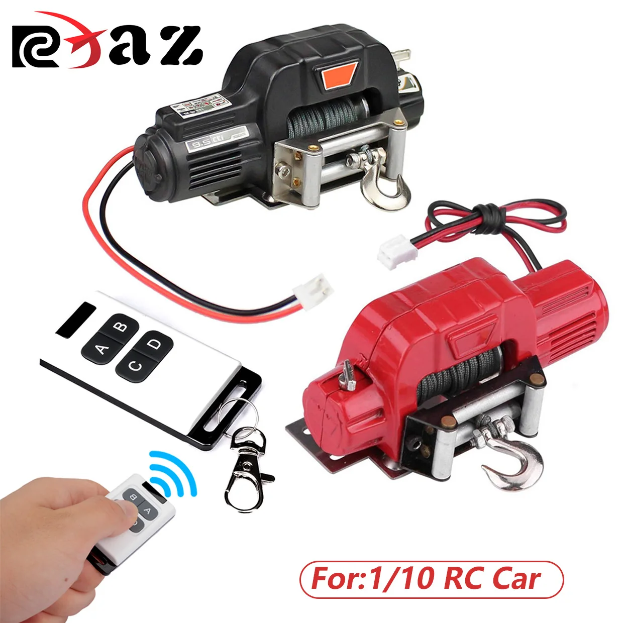 

RC Metal Winch Remote Control Simulation Pull Toy Model Winch for 1/10 RC Crawler Car Axial SCX10 90046 TRX4 Redcat Decorative