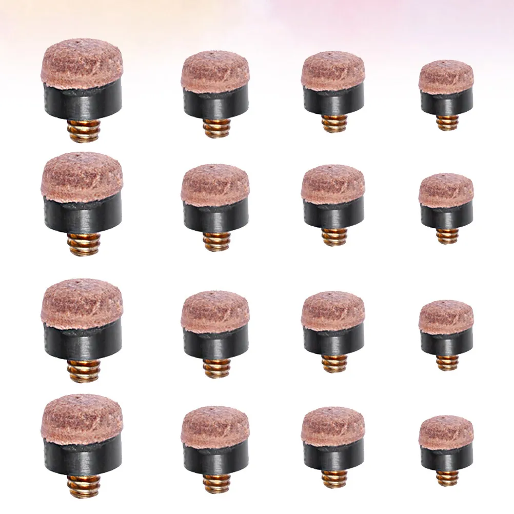 

40Pcs Billiard Cue Ferrules Screw Heads 10 11 12 13Mm Replacement Tips Set for Pool Cue Repair and Control