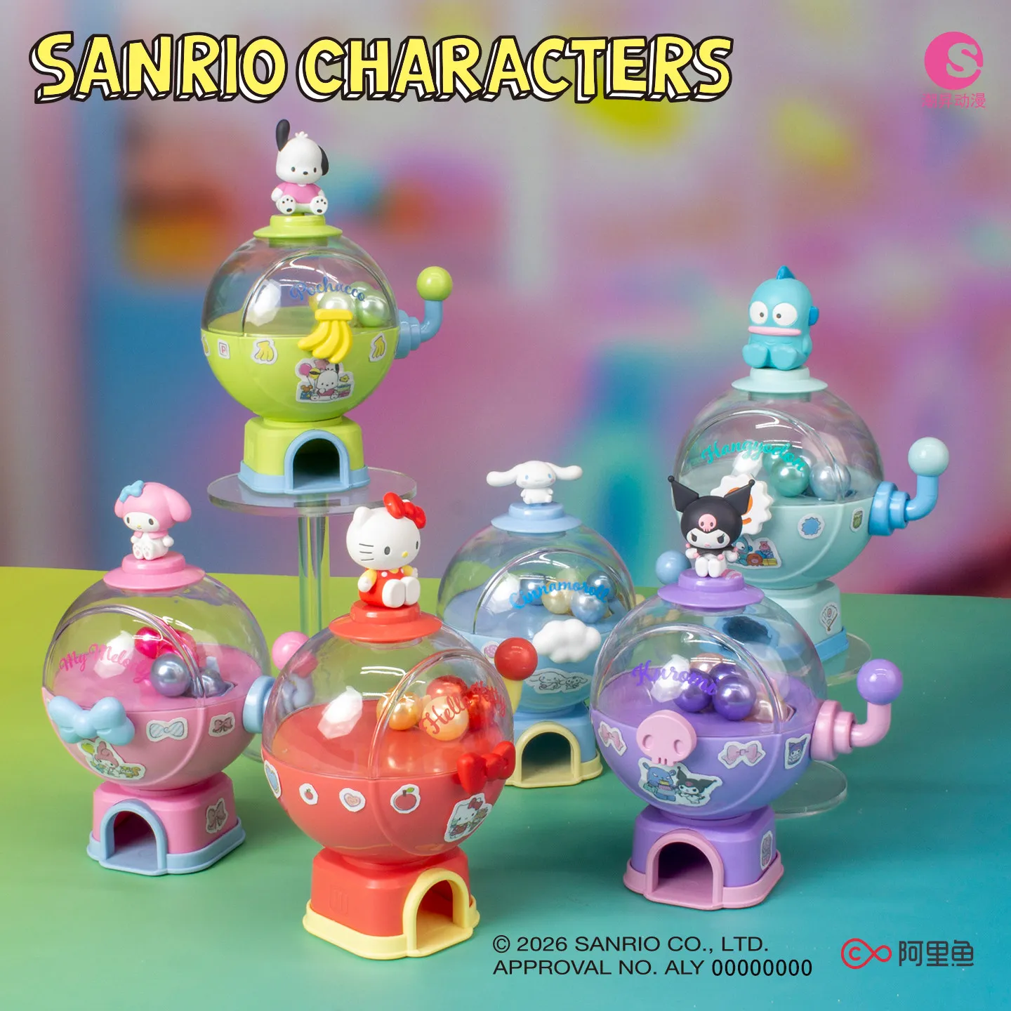 Animation Characters Gashapon Machine Blind Box Figure Hello Kitty My Melody Kuromi Cinnamoroll Collectible Desktop Decoration