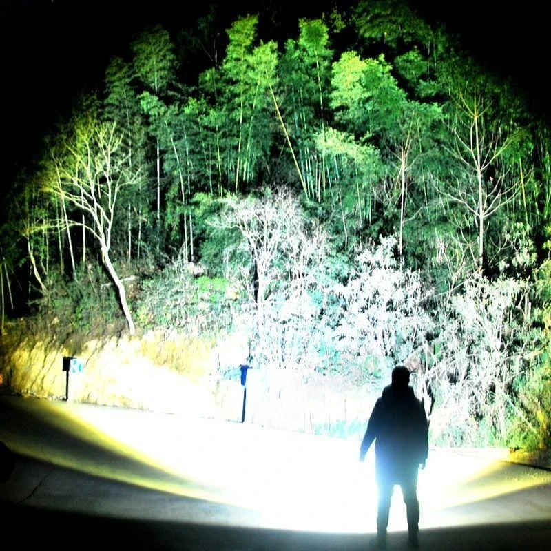 عالية الطاقة الأضواء طويلة المدى الفتيل LED كشافات تلسكوبي التكبير رئيس مصباح يدوي الصيد ضوء مصباح الشعلة للتخييم الصيد