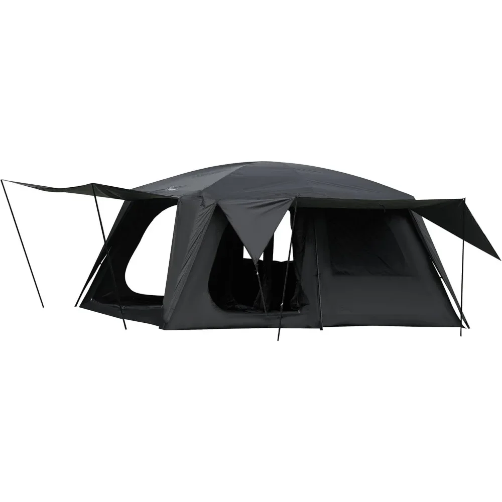 

8-10 Person Camping Tent with 3 Door 2 Room Large Family Cabin Tents, Double Layer Waterproof Portable Tents, Camping Tent