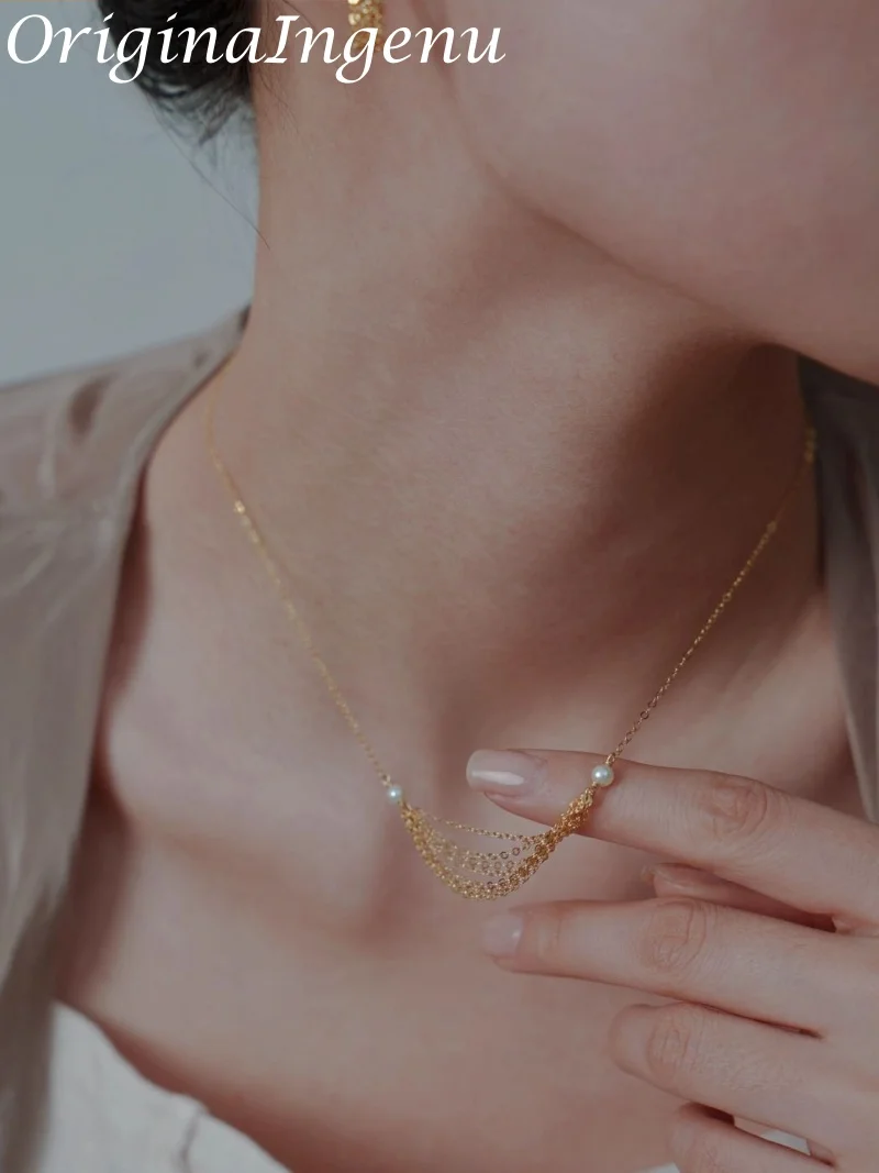 

925 Silver/14K Gold Filled Organic Pearl Bracelet Handmade Dainty Pearls Choker Tarnish Resistant Hypoallergenic Jewelry