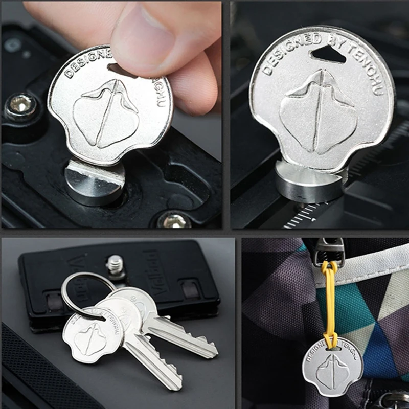 Mini destornillador de 25mm de diámetro, herramienta para monedas, llave recubierta de níquel, herramienta combinada de Metal