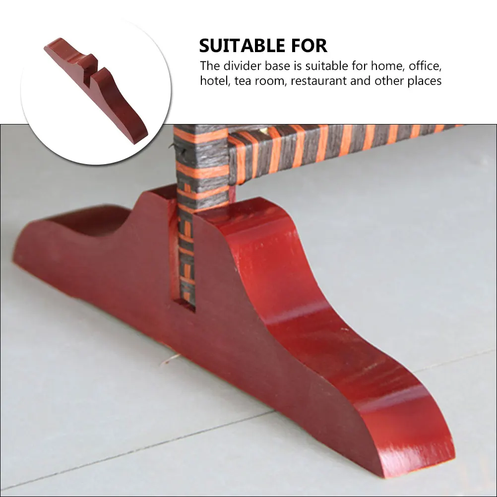 

Room Divider Stand Wooden Base Screen Feet Partition Holder for Home Office Restaurant Tea Room Household Divider Base
