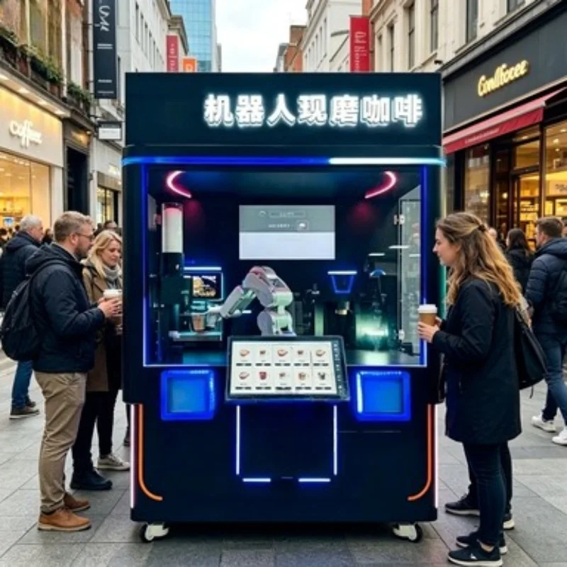 Self Service Coffee Vending Machine Independent Beverage Buttons Fast Out Cup Speed Instant Milk Tea Cocoa Vending Equipment