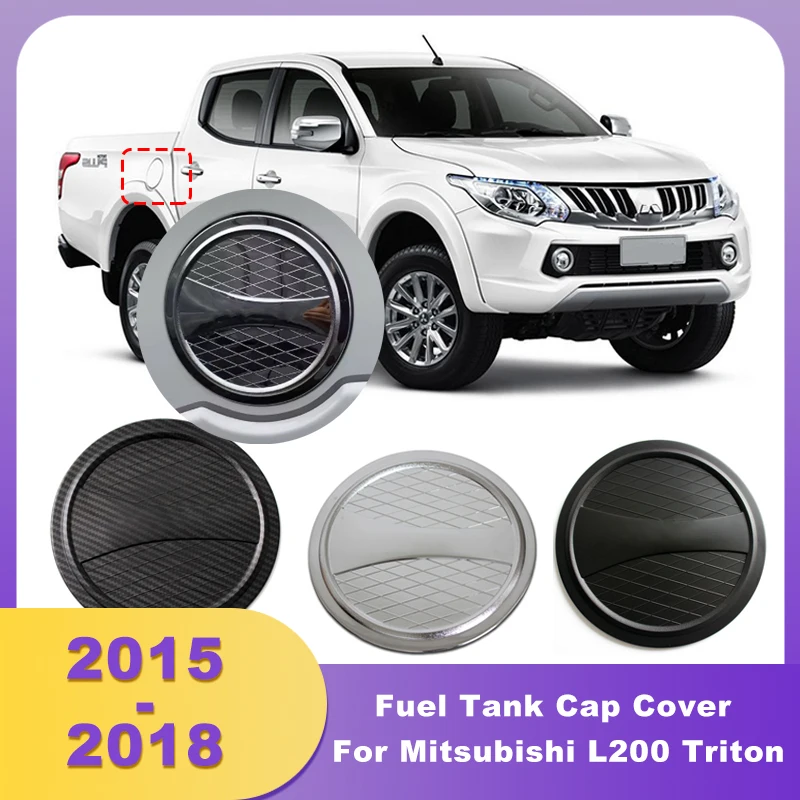 

ABS Chrome Tank Cover Oil Fuel Cap For Mitsubishi L200 Triton 2015 2016 2017 2018 Double Cabin Pickup Plate Fuel Covers