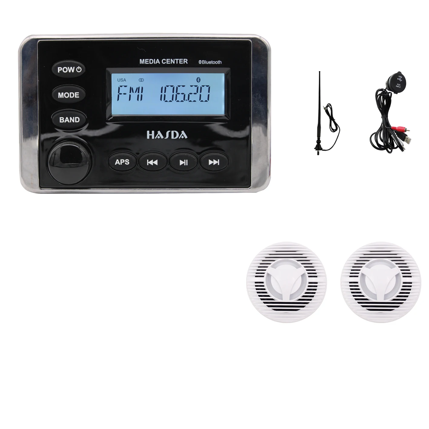 Super competitive Boat motorcycle marine H-336 mp3  marine stereo system +H-058  6.5'' coaxial speakers  IP66