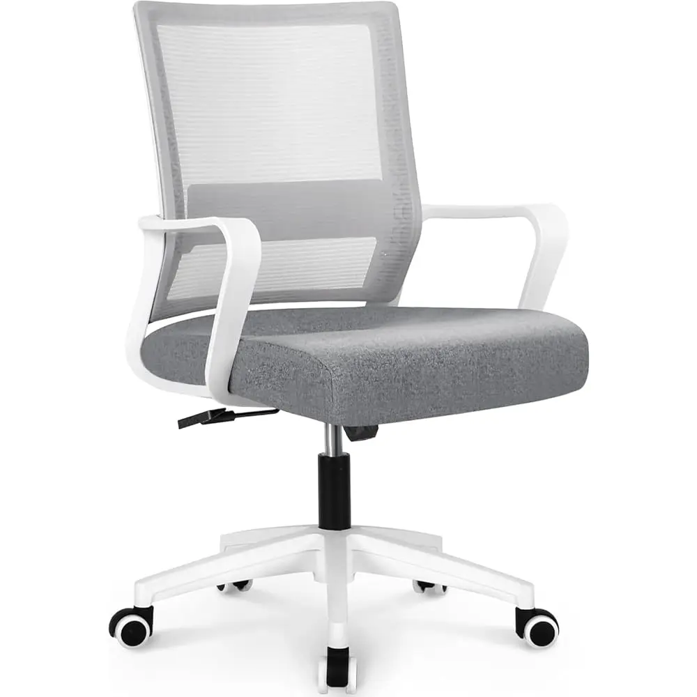 

Офисный стул, игровой стол, компьютерный стул, эргономичная сетка, средний ба, с колесиками, поясничная поддержка, удобный поворотный, регулируемый для дома