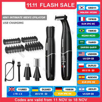 Intimate Areas Haircut Precision Shaver Men Bikini Line Sensitive Razor Balls Eggs Pubic Hair Shaving Trimmer Face Beard Clipper