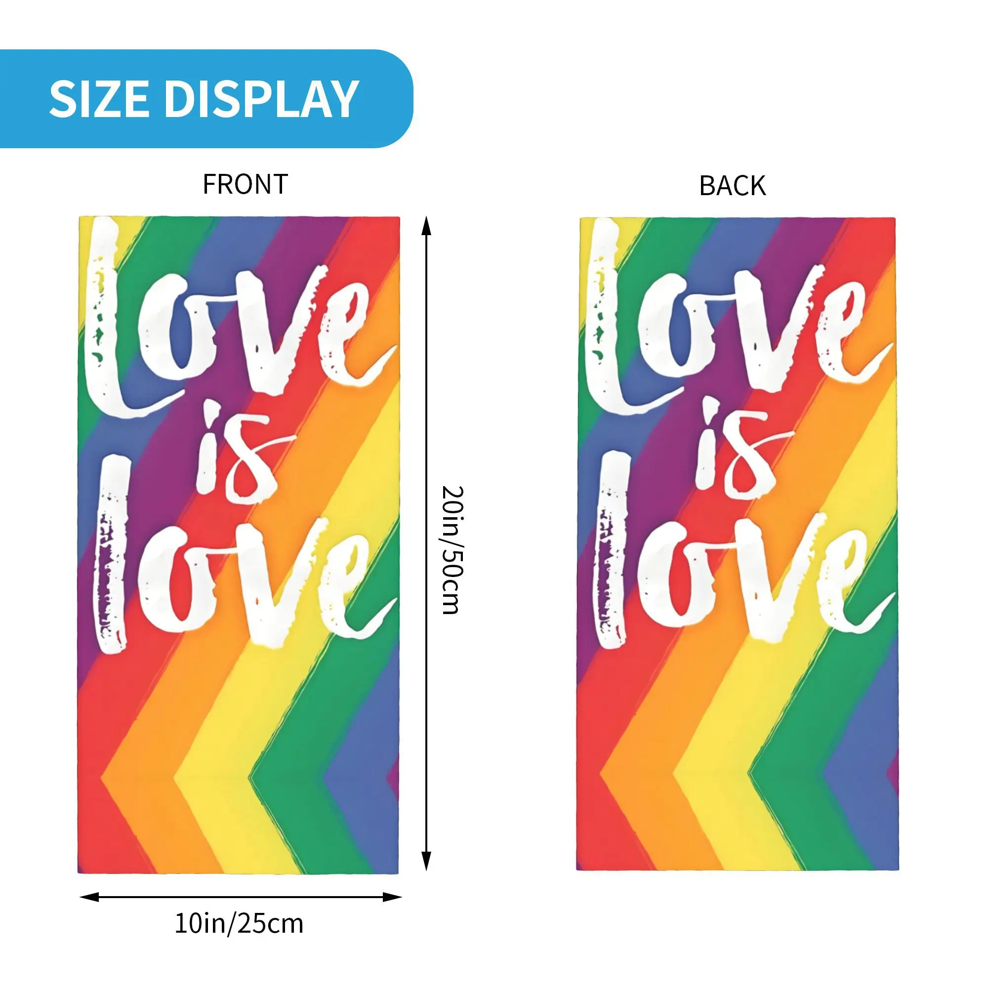 커스텀 게이 프라이드 LGBT 넥 게이터 남녀 공용 방풍 겨울 레인보우 프라이드 세로 스트라이프 반다나 스카프 (사이클링용)