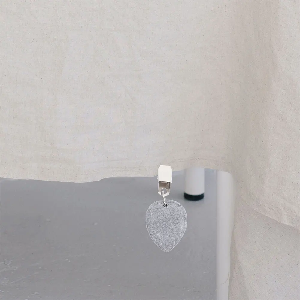 

12pcs Water Drop Shaped Tablecloth Weights Marble Pendant Heavy Clips Reusable Decorative Home Party Picnic Garden Patio Table
