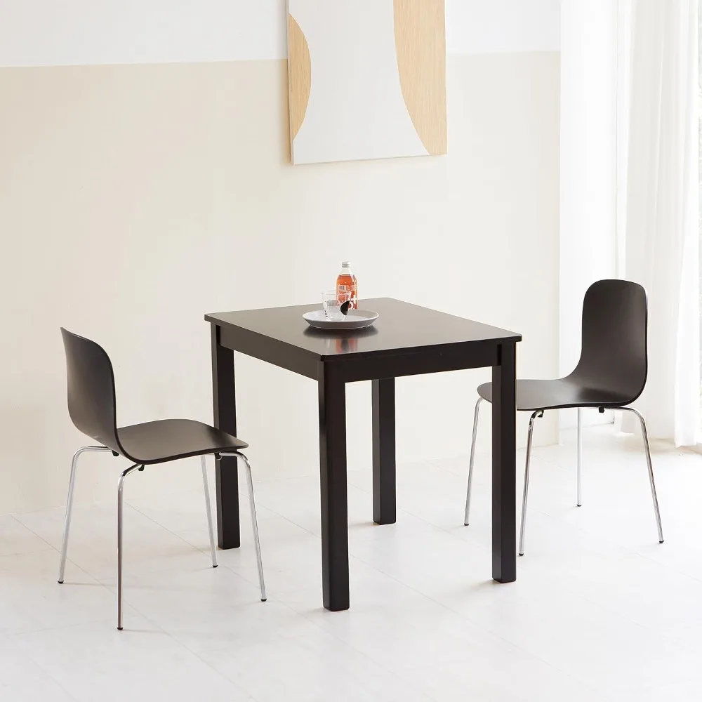 زوج من كراسي تناول الطعام الخشبية الحديثة في منتصف القرن، تصميم Bentwood المعاصر مع الفولاذ، كراسي مطبخ بدون ذراع