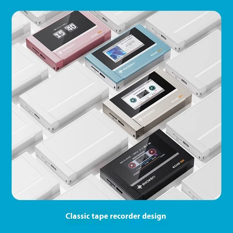 FiiO SnowSky Echo مشغل موسيقى صغير بدون فقدان محمول بلوتوث مشغل MP3 مخصص نظام الإخراج المزدوج Dsd موسيقى Hifi هدايا الصوت