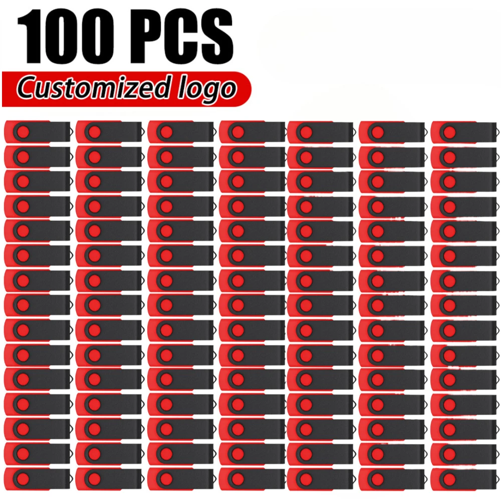 100Pcs/lot USB Flash Drive 64GB Pen Drive 512MB 1GB 2GB 4GB 8GB 16GB Pendrives Usb Stick 32GB Memory Stick Free Custom Logo Gift