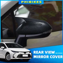 2pcs carbon fibre Rear View Mirror Cover For Toyota Corolla E210 2019~2021 Car Rearview Mirror Cap Covers