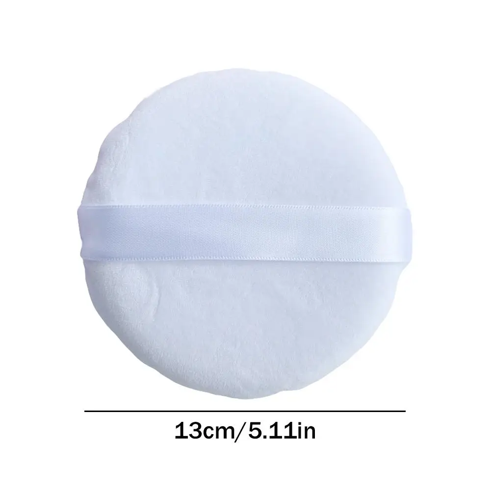 13cm Large Size Loose Powder Puff Velvet Cotton Ribbon Hook Dry Powder Puff Body Setting Tools Oversized Loose Powder Makeup