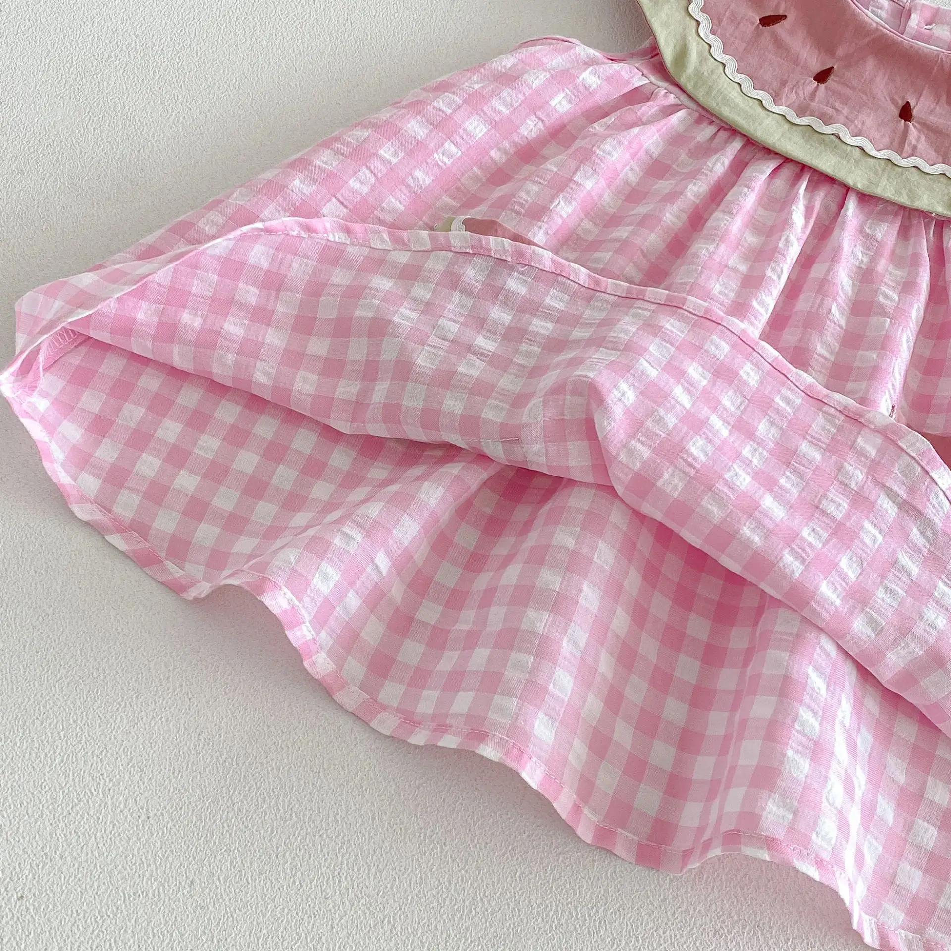 cute pink plaid dress Feminine Pink Plaid Babydoll Dress