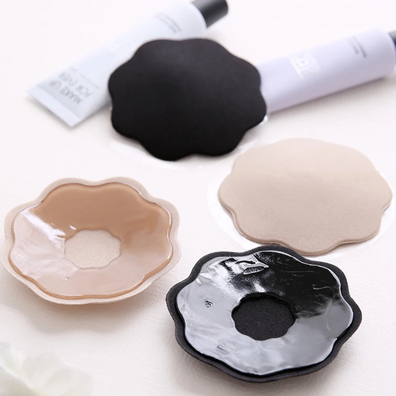 2Pcs Bra Pads Wholesale Silicone Nipple Cover Bra Pasties Pad Adhesive Reusable Breast Stickers Petals Nipple Stickers