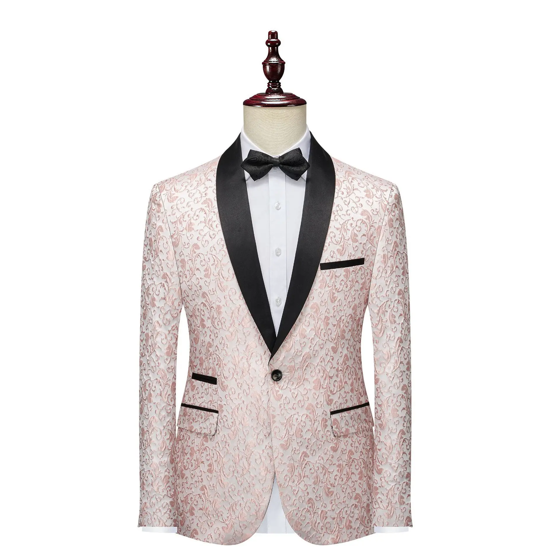 Traje de novio y padrino de boda P041 para hombre, vestido Jacquard, Chaqueta de traje de moda, un solo Oeste, Multicolor, Delgado, actuación en escenario, nueva