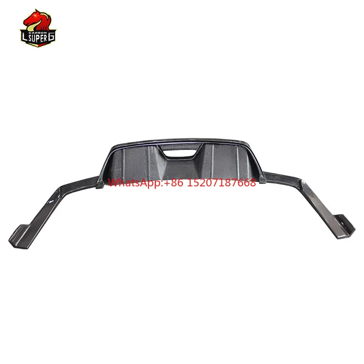 Serat karbon Liberty style Rear Diffuser bumper mobil Dual Exhaust Rear Diffuser untuk Ford Mustang Coupe 2015-2017