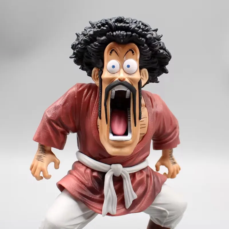 New Anime Mister Satan Figures Replace Head Hercule Action Figure Two Headed Funny Statue Model Collection Christmas Toy