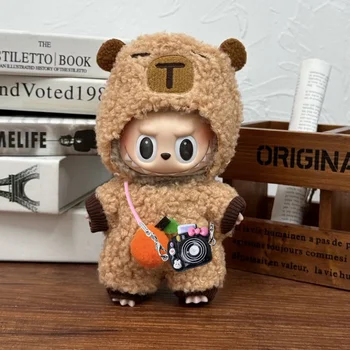 בגדי בובה עבור סט Labubu Capibara בגדי ראש Kawaii מצלמה 3 יח...