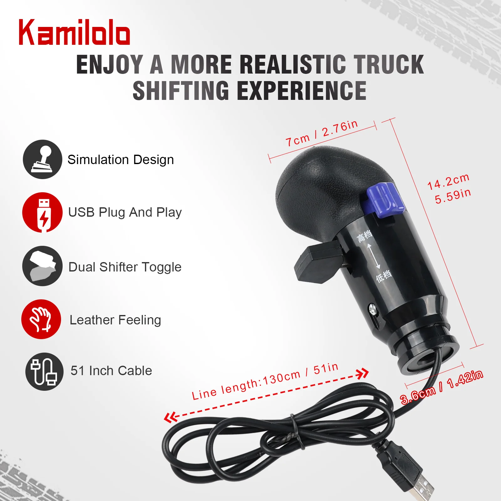 مقبض ناقل الحركة لشاحنة USB للكمبيوتر الشخصي لـ Logitech G29 G27 G25 G920 H مقبض ناقل الحركة لألعاب ATS ETS2 AI PC #2