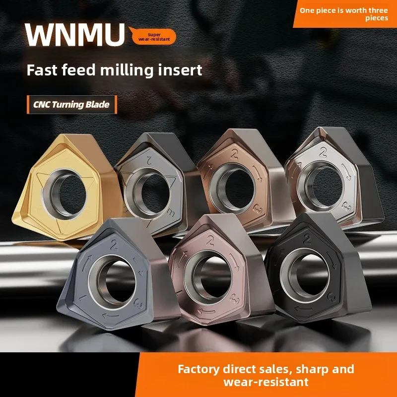 WNMU WNMU0806 insert WNMU080608 insert double-sided hexagonal 90 degree right angle fast forward to MFWN900 cutter inser