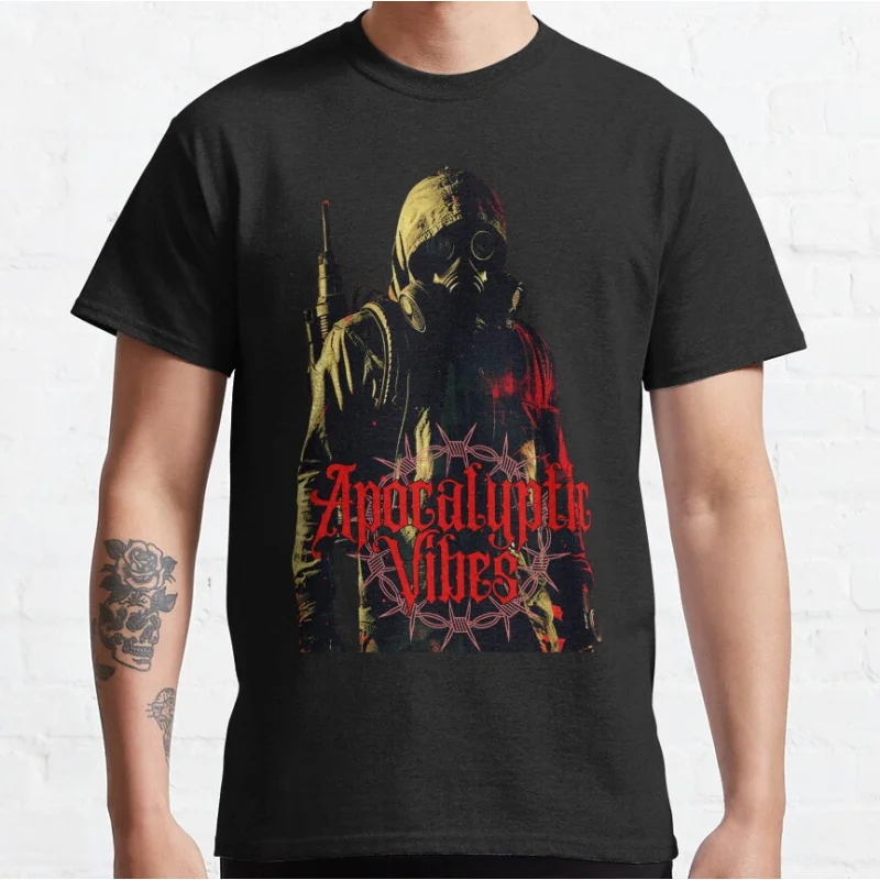 

Gasmask Evolution Apocalyptic Desert Wasteland Vibes Chernobyl t shirt Stalker 2 GSC game world Graphic Clothes All size Top