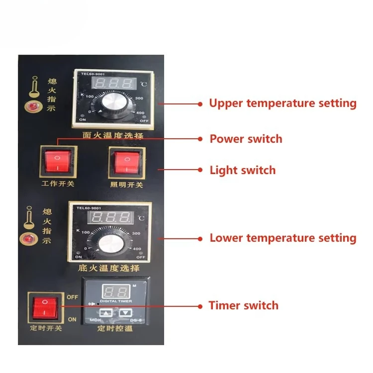 فرن بيتزا المخابز الكهربائي التجاري للخبز والكعك