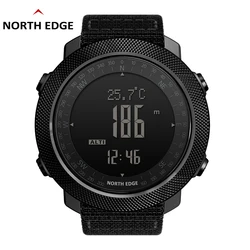 North Edge Men Sports Watches Waterproof 50M LED Digital Watch Men Military Compass Altitude Barometer