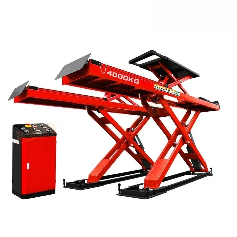Lift 4 tons maintenance scissor lift four-wheel positioning combination auto repair shop