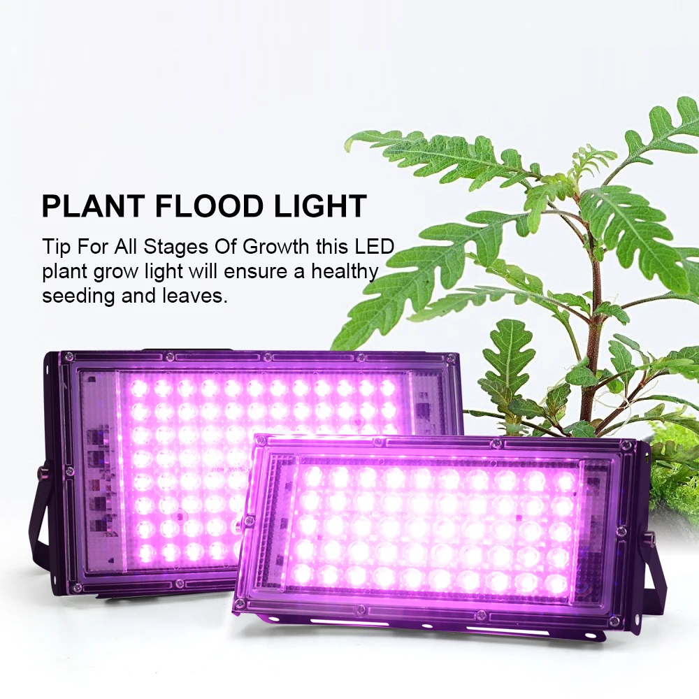 50W 100W 150W LED 성장 빛 AC 220V LED 투광 조명 식물 램프 전체 스펙트럼 실내 식물 수경 온실 성장 조명