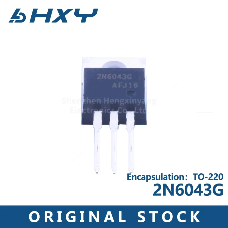 2n6043g darktriode npn, para-220, 100v, 8a, 10 peças